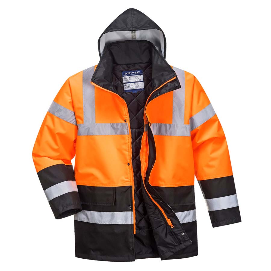 Two-Tone Hi-Viz Traffic Jacket - Knights Overall Protection